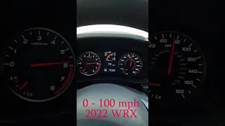 0 - 100mph in the 2022 Subaru WRX #shorts #shortsvideo #subaru