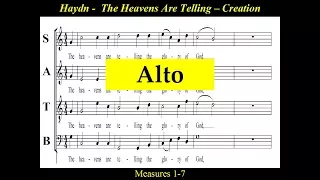 Haydn - The Heavens Are Telling - Alto