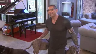 At home with former WWE superstar turned actor Dave Bautista