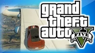 GTA 5 Online Funny Mods 2 - Driving a Car on a Flying Plane, Blimp Fun, and More! "GTA 5 Mods"