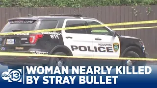 Woman nearly killed by stray bullet while sitting in driveway