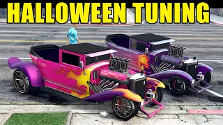 SPECJALNY TUNING I WALKA NA STROJE w GTA 5 Online Hogaty i BARTEK "DZIEŃ HALLOWEEN" #553