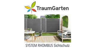 Sichtschutz SYSTEM RHOMBUS aufbauen