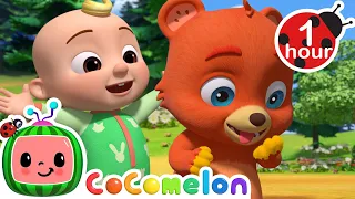 Down The Bear Ran 🕰️ CoComelon JJ's Animal Time | Nursery Rhymes and Kids Songs | After School Club