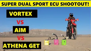 Super 💪 DUAL SPORT ECU Shootout | Vortex  vs  AiM vs Athena GET | 450RL