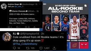 NBA PLAYERS REACT TO ALL ROOKIE TEAMS 1st&2nd