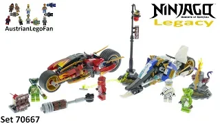 Lego Ninjago Legacy 70667 Kai´s Blade Cycle & Zane´s Snowmobile Speed Build