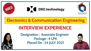 DXC Technologies Interview Experience- July 2021 | ECE Student #interview #dxctechnologies