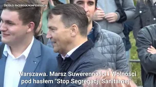 Sikorski na marszu "Stop segregacji sanitarnej"