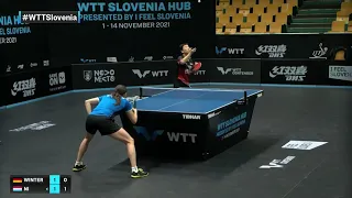 Sabine Winter vs Xia Lian Ni | WTT Contender Novo Mesto 2021 | WS | R16