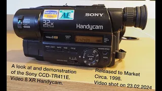 Sony CCD-TR411E.  Video8 XR Handycam