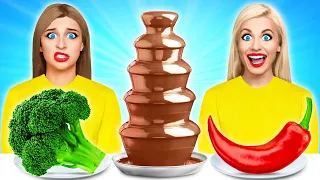 Chocolate Fountain Fondue Challenge | Food Battle by Multi DO Food Challenge