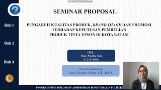 VIDEO PRESENTASI SEMINAR PROPOSAL