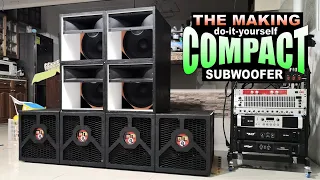 The Making - DIY Compact & Light Subwoofer Speaker Box Tutorial - Start to Sound Test / Check