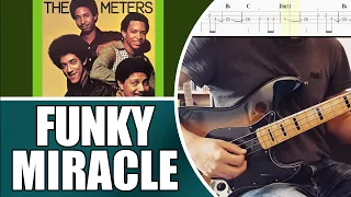 Funky Miracle - The Meters | Bass cover with tabs #56