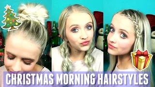 3 Christmas Morning Hairstyles | Holiday Hairstyle #2
