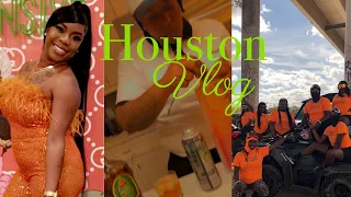 TRAVEL VLOG 007: BIRTHDAY TRIP | KAMP HOUSTON | ATV | TURKEY LEG HUT🥳🎉🎈✈️♎️