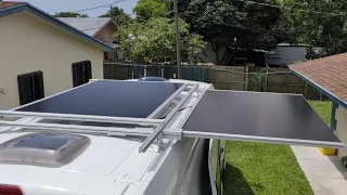 Roof rack and sliding solar panels