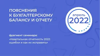 Пояснения к бухгалтерскому балансу и отчету о финансовых результатах