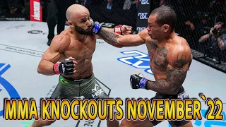 MMA knockouts November 2022
