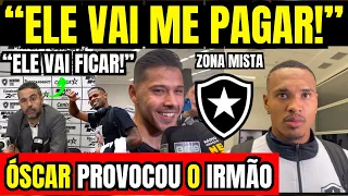 “ELE VAI ME PAGAR!” ÓSCAR ROMERO PROVOCA O IRMÃO! ARTUR JORGE ABRE O JOGO! ZONA MISTA DO BOTAFOGO!