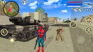 Spider Rope Hero Vice Town - Army Tank and Helicopter - Android Gameplay