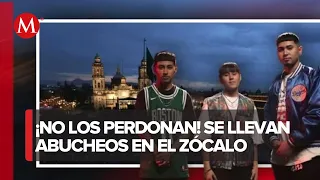 Con abucheos recibieron a Yahritza y Su Esencia en el Zócalo de la Ciudad de México