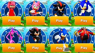 Sonic Dash 2:Sonic Boom - Team Amy with Shadow and Sonic Run Gameplay All Characters Unlocked