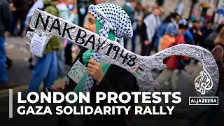 Pro-Palestinian march in central London to mark 76th anniversary of Nakba