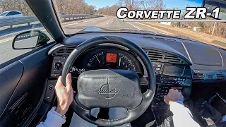 1994 Corvette ZR-1 - Driving the V8 Four Cam King of The Hill (POV Binaural Audio)