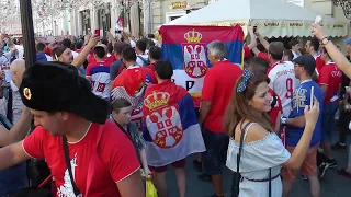 Сербия переехала в Москву) ЧМ-2018 Serbian football fans in Moscow