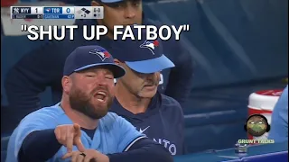 John Schneider "Shut up, fatboy." pointing to the Yankees dugout.