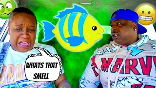 Coming Home SMELLING LIKE FISH PRANK ON FIANCEE!! *HILARIOUS REACTION*