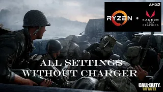 Call Of Duty WW2 all settings ( Ryzen 7 3750H , Vega 10 and 16 GB RAM )(WITHOUT CHARGER)