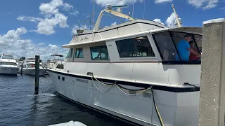 Handling/Mate communication training aboard a 58’ Hatteras Motor yacht