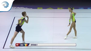 BRANDA & SOTANGA (ROU) - 2019 Aerobics Junior European bronze medallists, mixed pairs