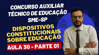 CONCURSO ATE  e PEI: Dispositivos Constitucionais sobre a Educação - Parte 01