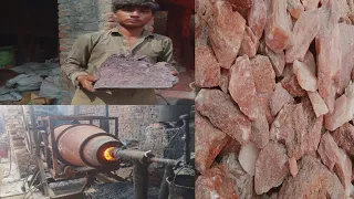 Rare method of black salt production by expert workers|| How black salt is produced in large scale |