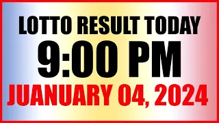 Lotto Result Today 9pm Draw January 4, 2024 Swertres Ez2 Pcso