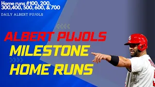 Albert Pujols CAREER MILESTONE Home Runs (100, 200, 300, 400, 500, 600, 700) / MLB Highlights