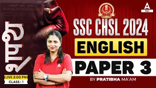 SSC CHSL 2024 | SSC CHSL English Classes by Pratibha Mam | CHSL English Practice Set #3