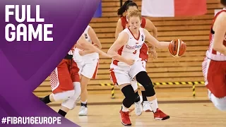 Czech Republic v Croatia - Full Game - Class 9-10 - FIBA U16 Women's European Championship 2017