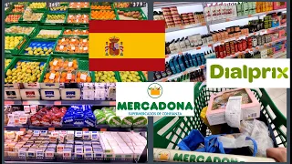 🇪🇸 COMPILATION Grocery Shopping in Spain at Mercadona and Dialprix with Prices