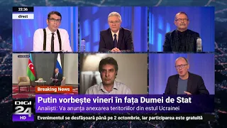 Știrile orei 22 la Digi24 - 28 septembrie