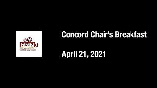 Concord Chair's Breakfast, April 21, 2021. Concord, MA.