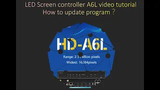 Led screen Controller A6L  video tutorial of how to update program of A6L with HDPlayer software?