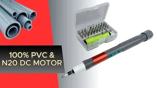 HOW TO MAKE Powerful Electric Screwdriver from 100% PVC with N20 DC Motor | VNB Creative