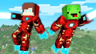 JJ and Mikey Became an IRON MAN in Minecraft Challenge Maizen Superhero