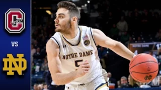 Notre Dame vs. Colgate Men's Basketball Highlights (2016-17)