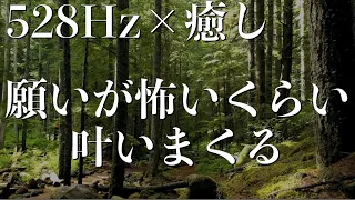 【悪用厳禁】ソルフェジオ周波数528Hz・396Hz願いが叶うおまじないヒーリング音楽動画 怖いくらい強力な引き寄せを発動させて幸せで自由な人生をコントロール｜小鳥の音 虫の音 BGM 金運 恋愛運